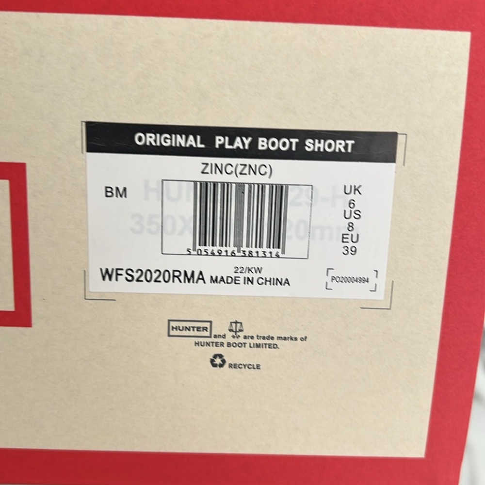 NWT - Hunter Women's Original Play Short Boots - Zinc๐ค - Picture 2 of 7